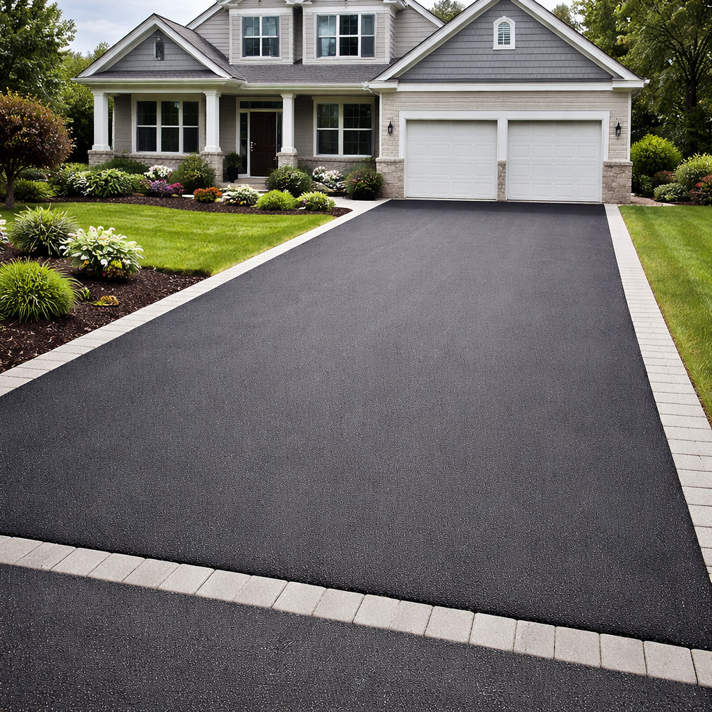 Asphalt driveway overlay